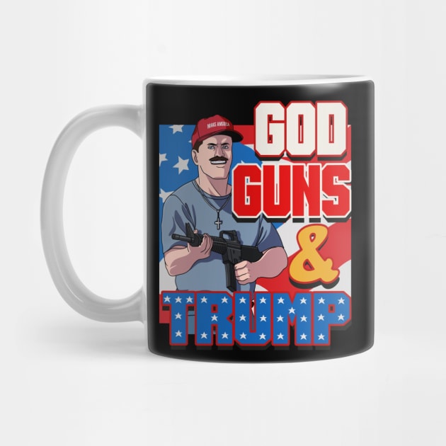 God Guns and Trump Proud American by Noseking